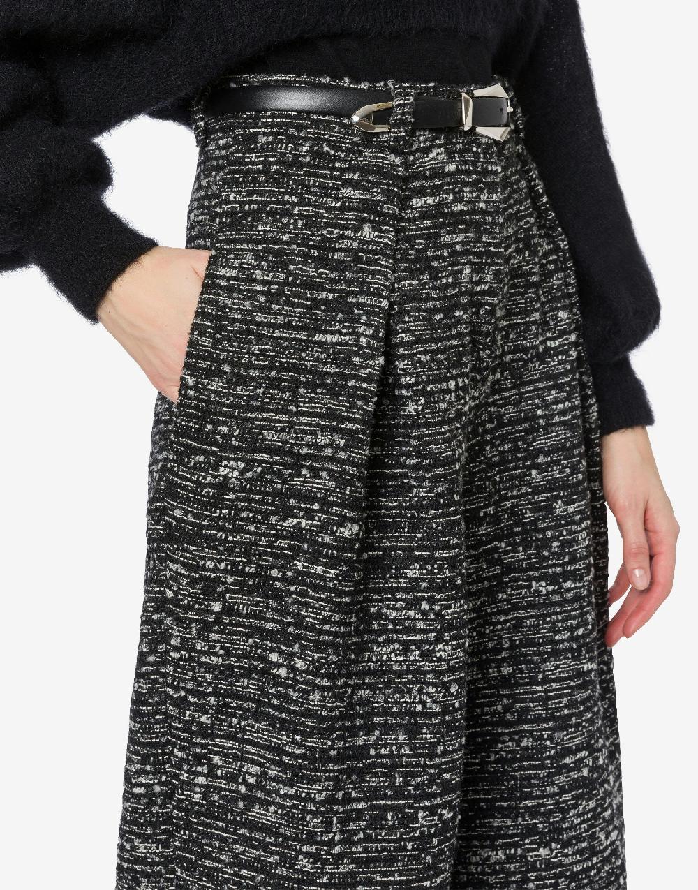 Alberta Ferretti Pantalone oversize in tweed bottonato 2025
