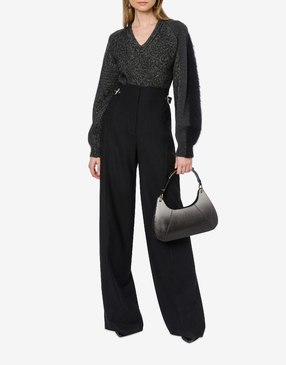 Alberta Ferretti Maglione con maniche in misto lana cashmere Qualità