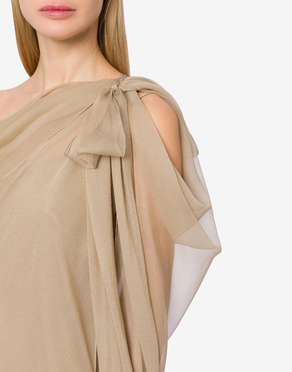 Alberta Ferretti Abito lungo in chiffon con drappeggi Convenienza