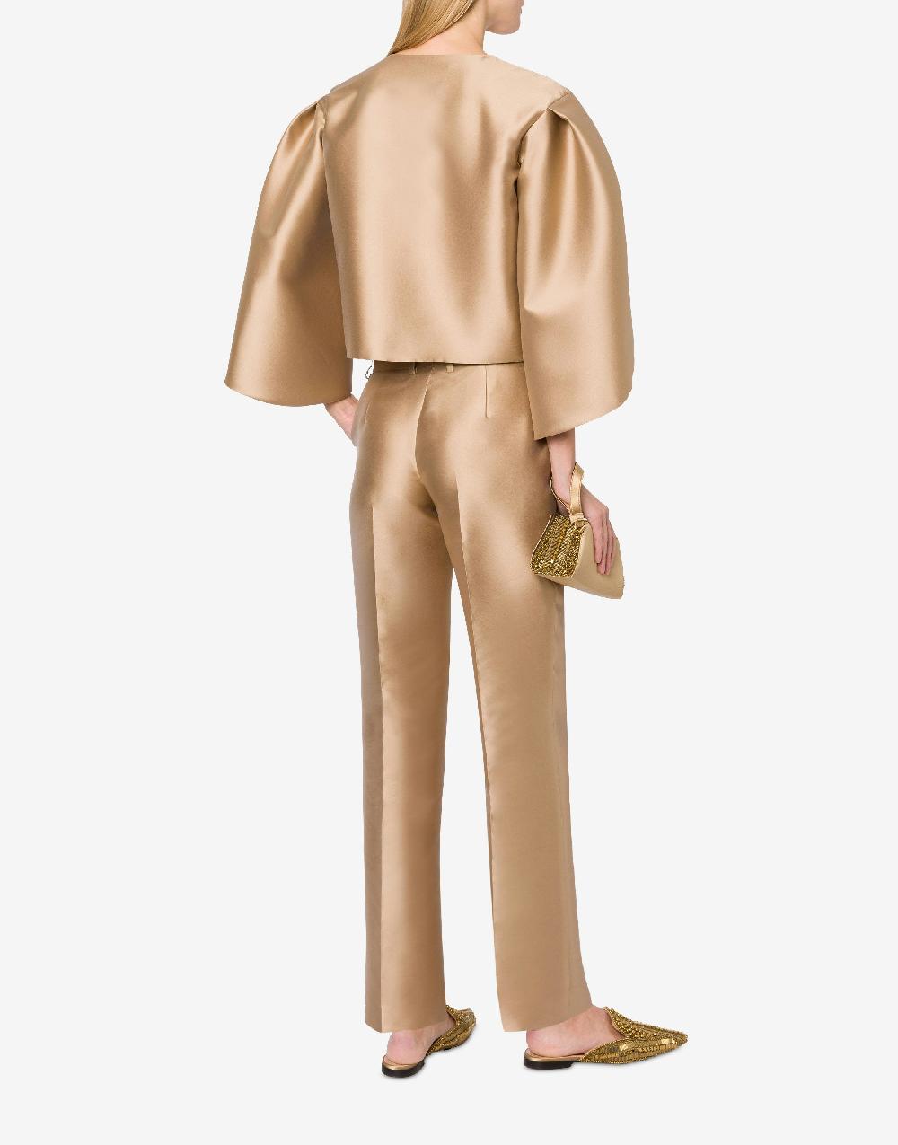 Alberta Ferretti Giacca corta in mikado con maniche tulipano Moda