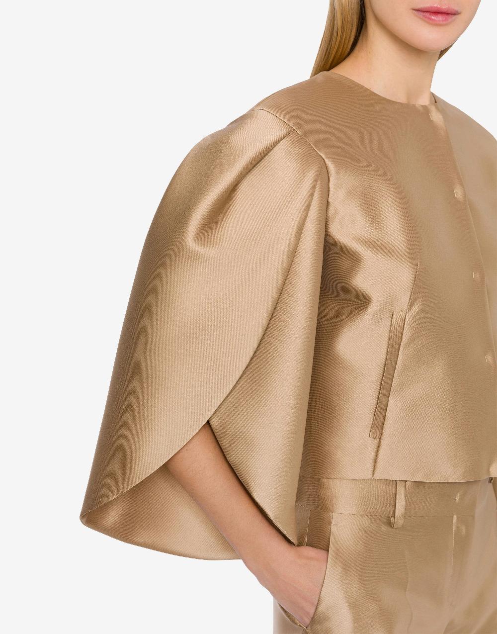 Alberta Ferretti Giacca corta in mikado con maniche tulipano Moda