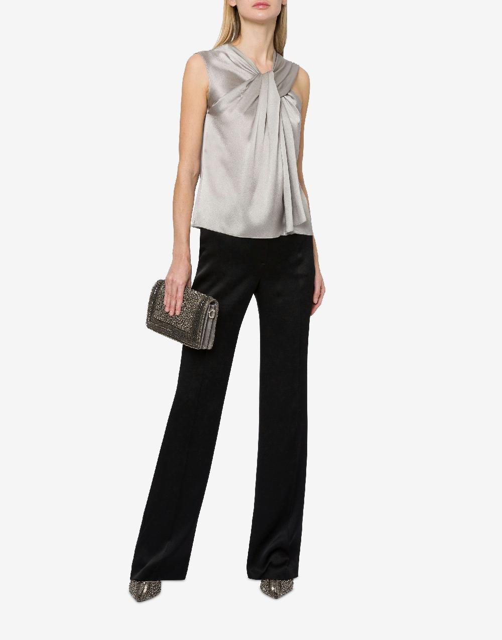 Alberta Ferretti Pantalone sartoriale in raso Qualità