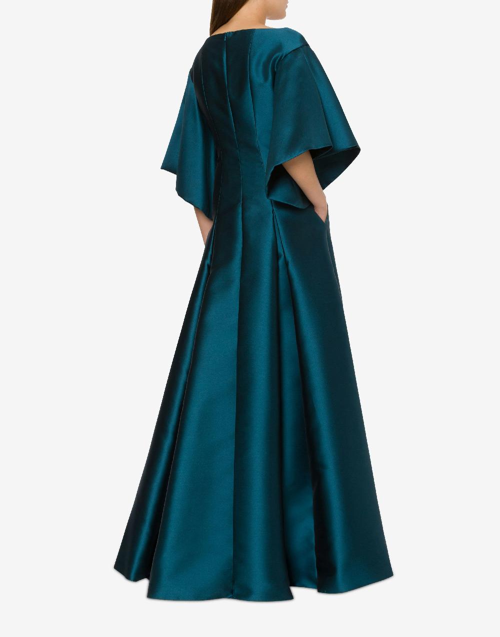 Alberta Ferretti Abito lungo in mikado Promozione