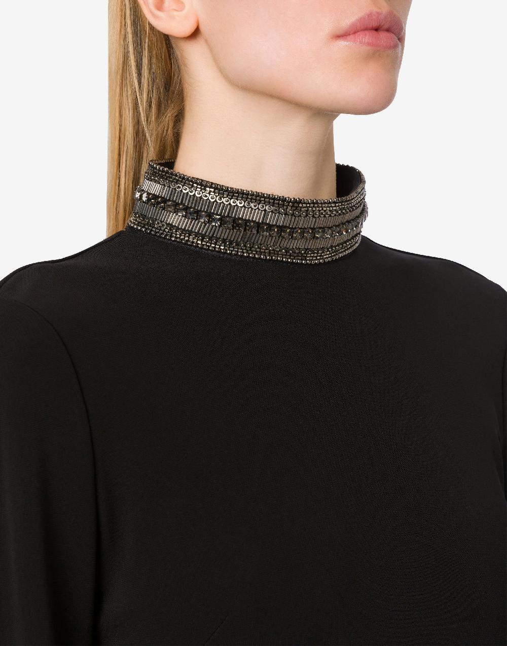 Alberta Ferretti Abito lungo in organzino con ricamo Negozi Online