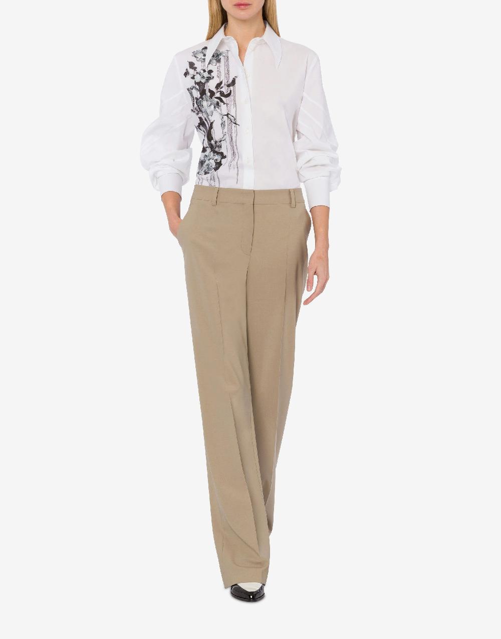 Alberta Ferretti Camicia in popeline stretch Dripping Roses Prezzo Ridotto