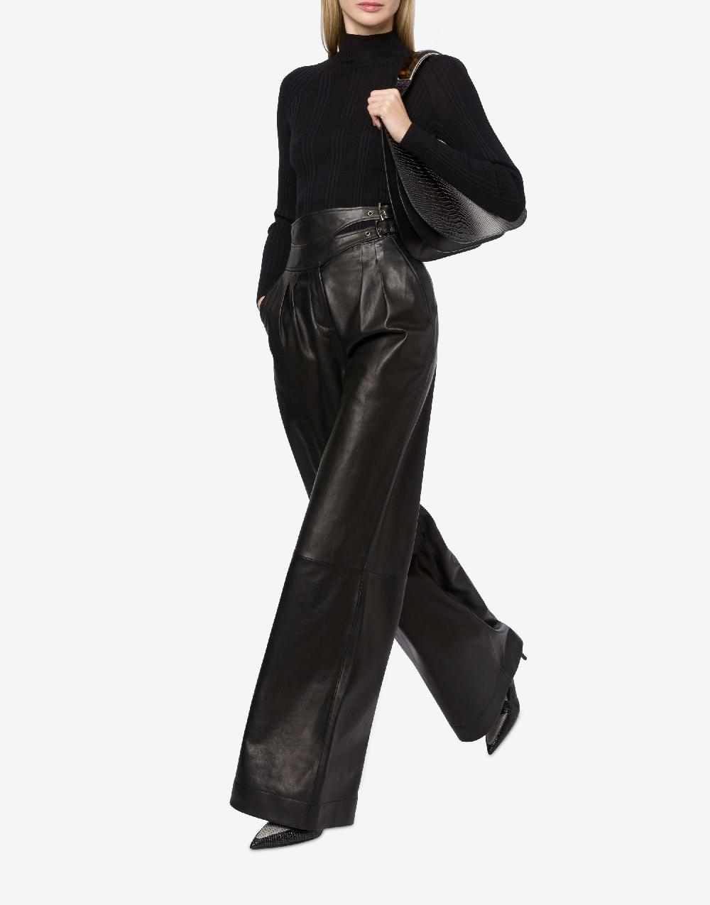 Alberta Ferretti Pantalone in nappa glossy Sottocosto