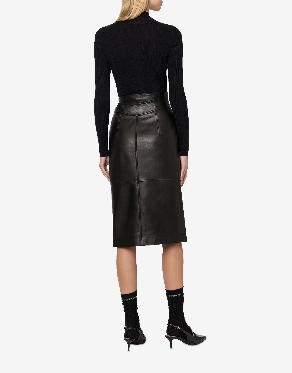 Alberta Ferretti Gonna midi in nappa glossy Online