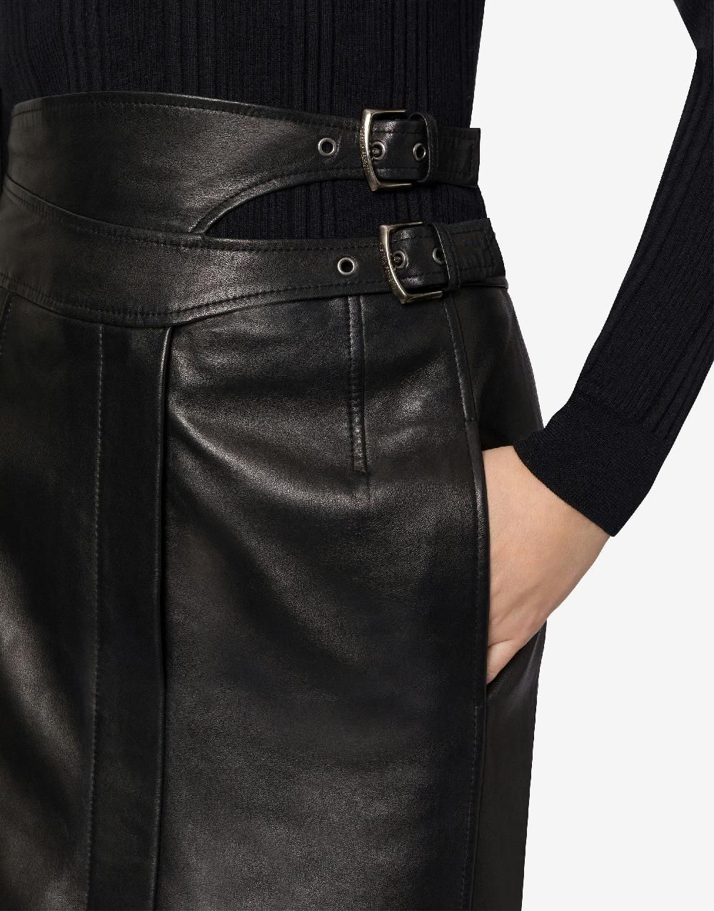 Alberta Ferretti Gonna midi in nappa glossy Online