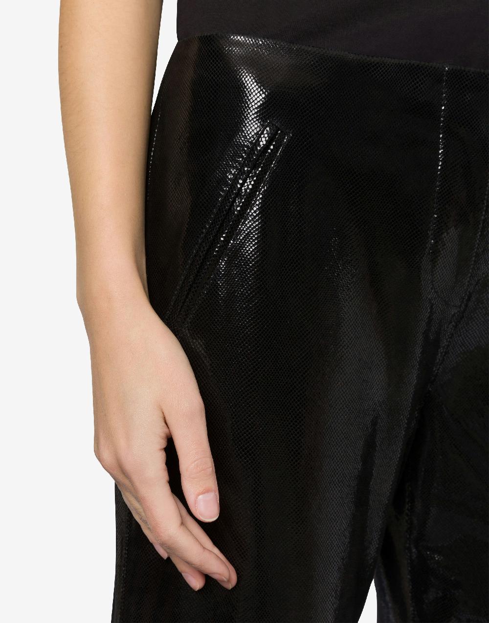 Alberta Ferretti Pantalone in suede stampa Snake Offerta