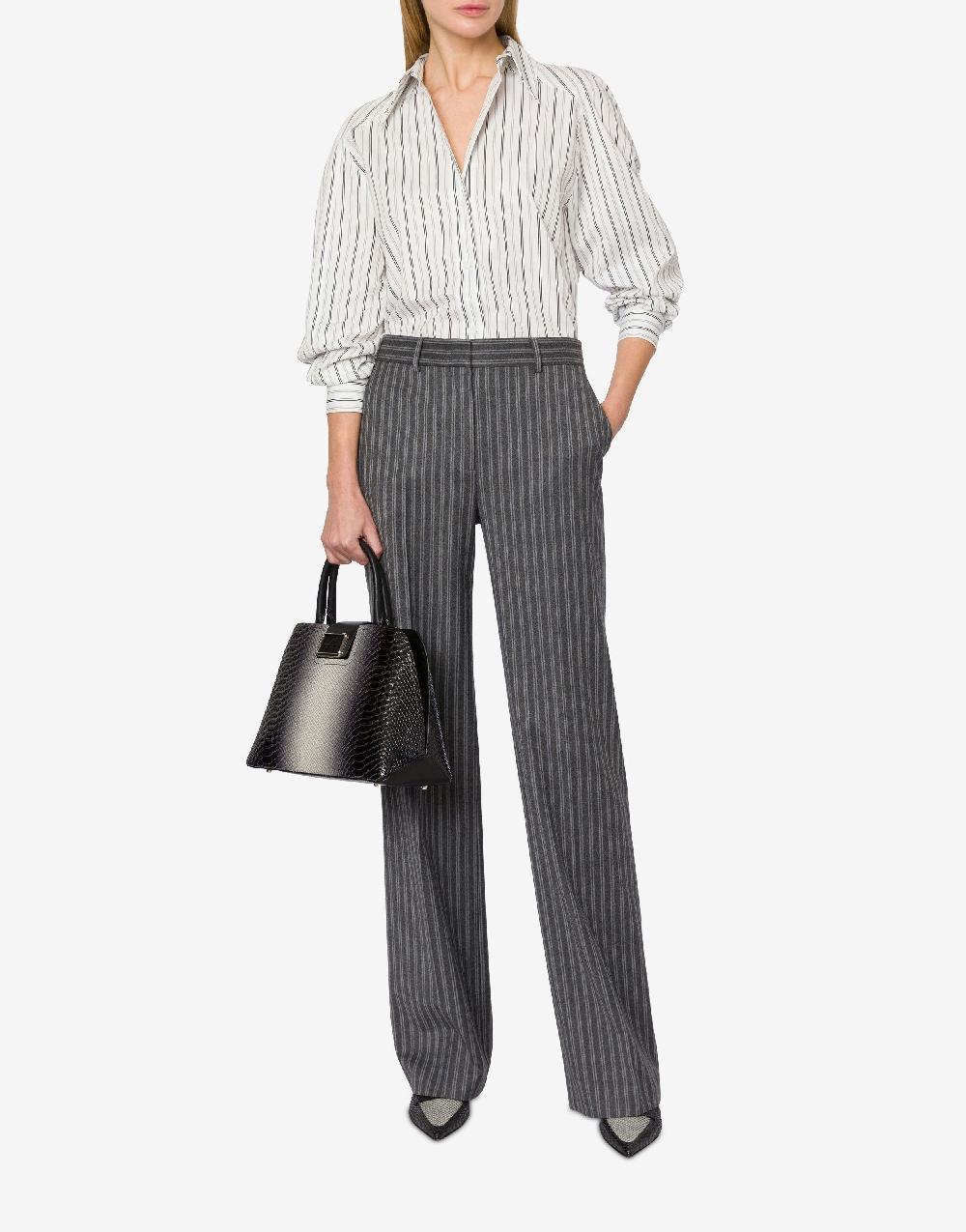 Alberta Ferretti Camicia oversize in drill rigato Outlet