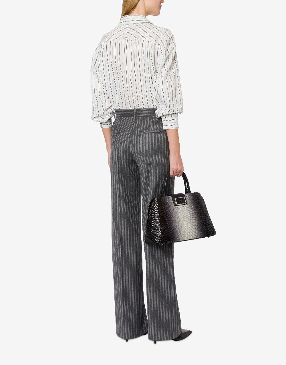 Alberta Ferretti Camicia oversize in drill rigato Outlet