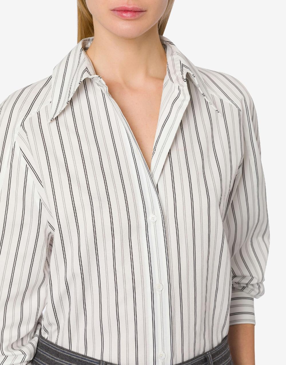Alberta Ferretti Camicia oversize in drill rigato Outlet