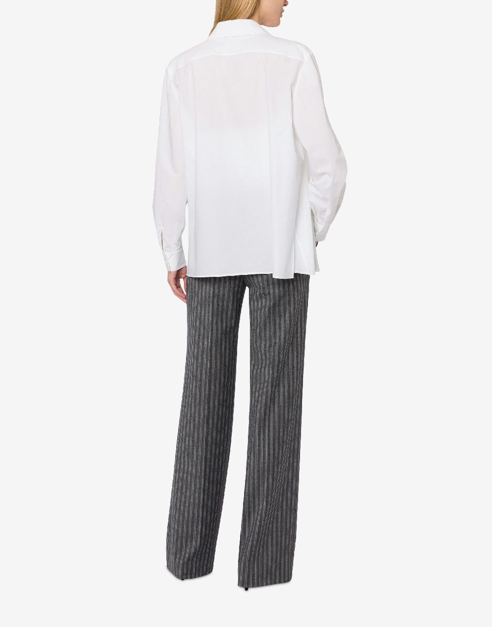 Alberta Ferretti Camicia in popeline stretch con gilet In Vendita