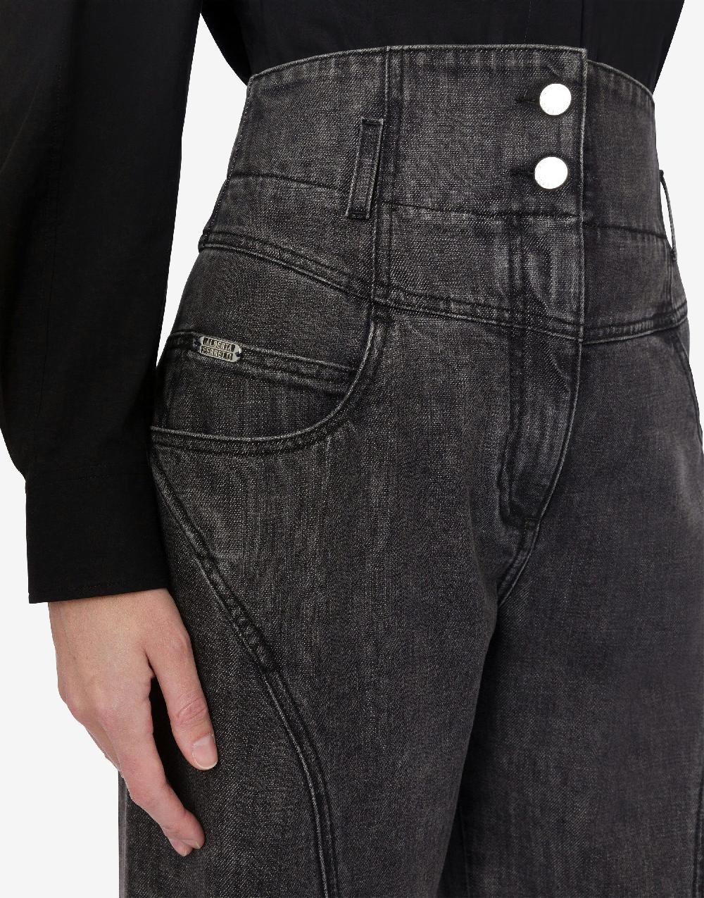 Alberta Ferretti Pantalone in denim marmorizzato Offerte
