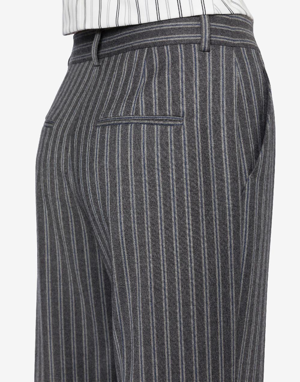 Alberta Ferretti Pantalone in flanella rigata stretch In Saldo