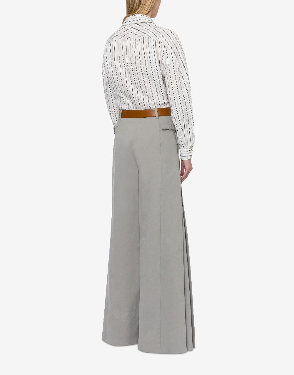Alberta Ferretti Pantalone oversize in gabardina di cotone stretch Moda