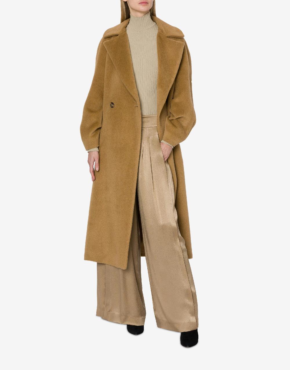 Alberta Ferretti Cappotto in alpaca con fusciacca 2025