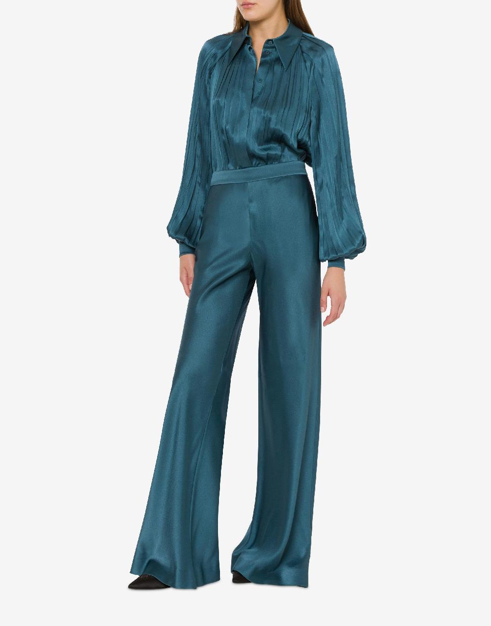 Alberta Ferretti Pantalone flare in raso Spedizione Gratuita