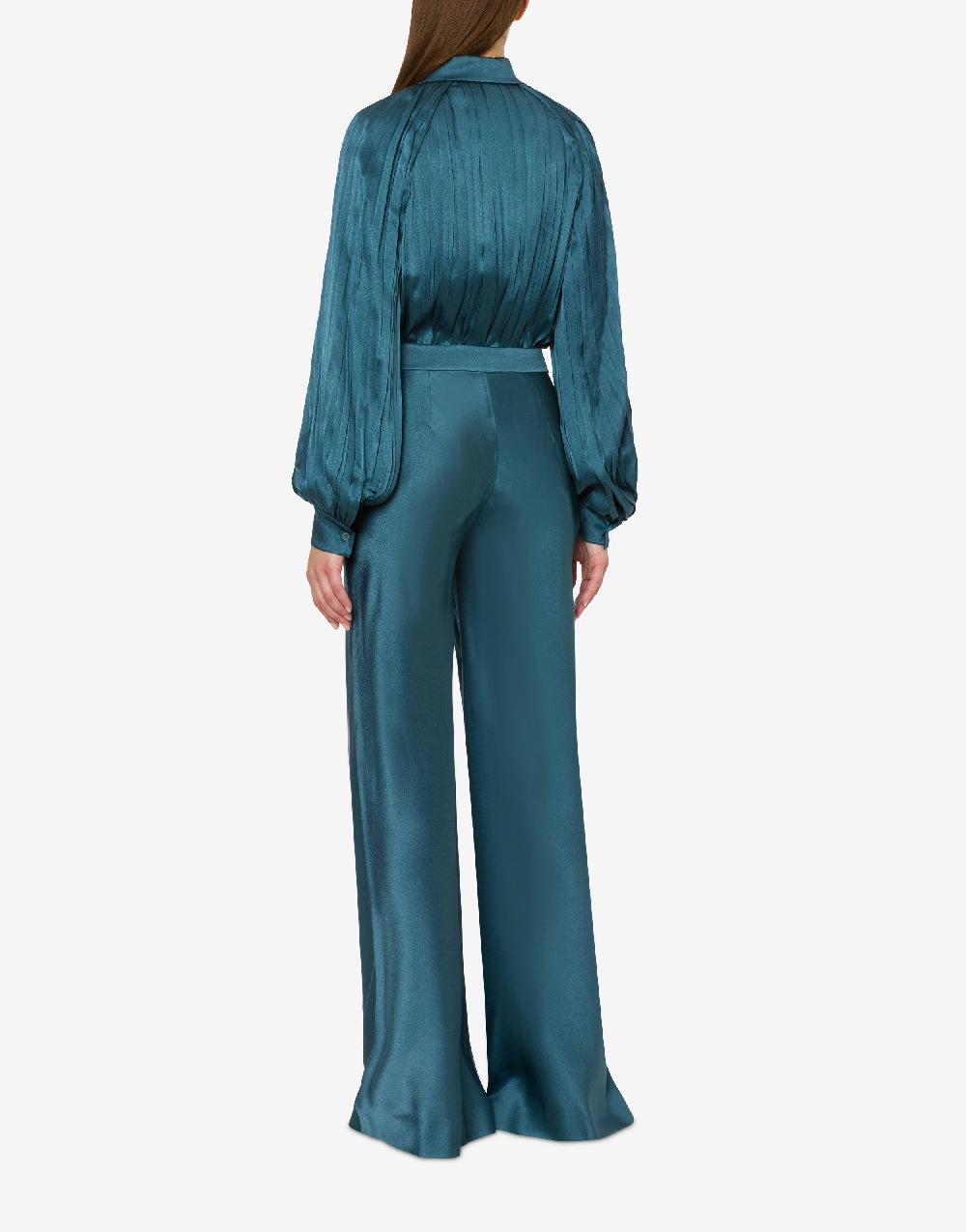 Alberta Ferretti Pantalone flare in raso Spedizione Gratuita