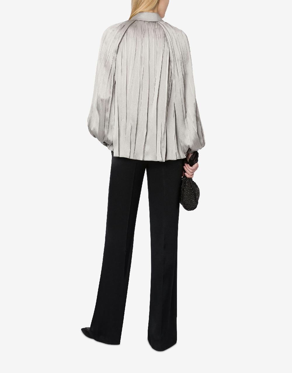 Alberta Ferretti Camicia in raso plissé Pezzi Unici