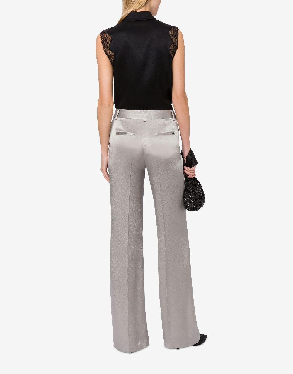 Alberta Ferretti Pantalone sartoriale in raso Soddisfazione Garantita