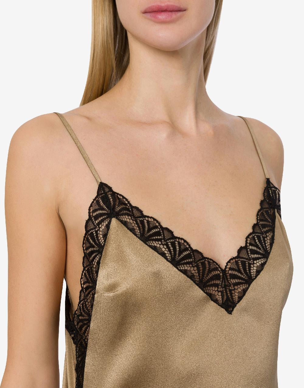 Alberta Ferretti Top in raso con pizzo Offerta per la Festa della Mamma