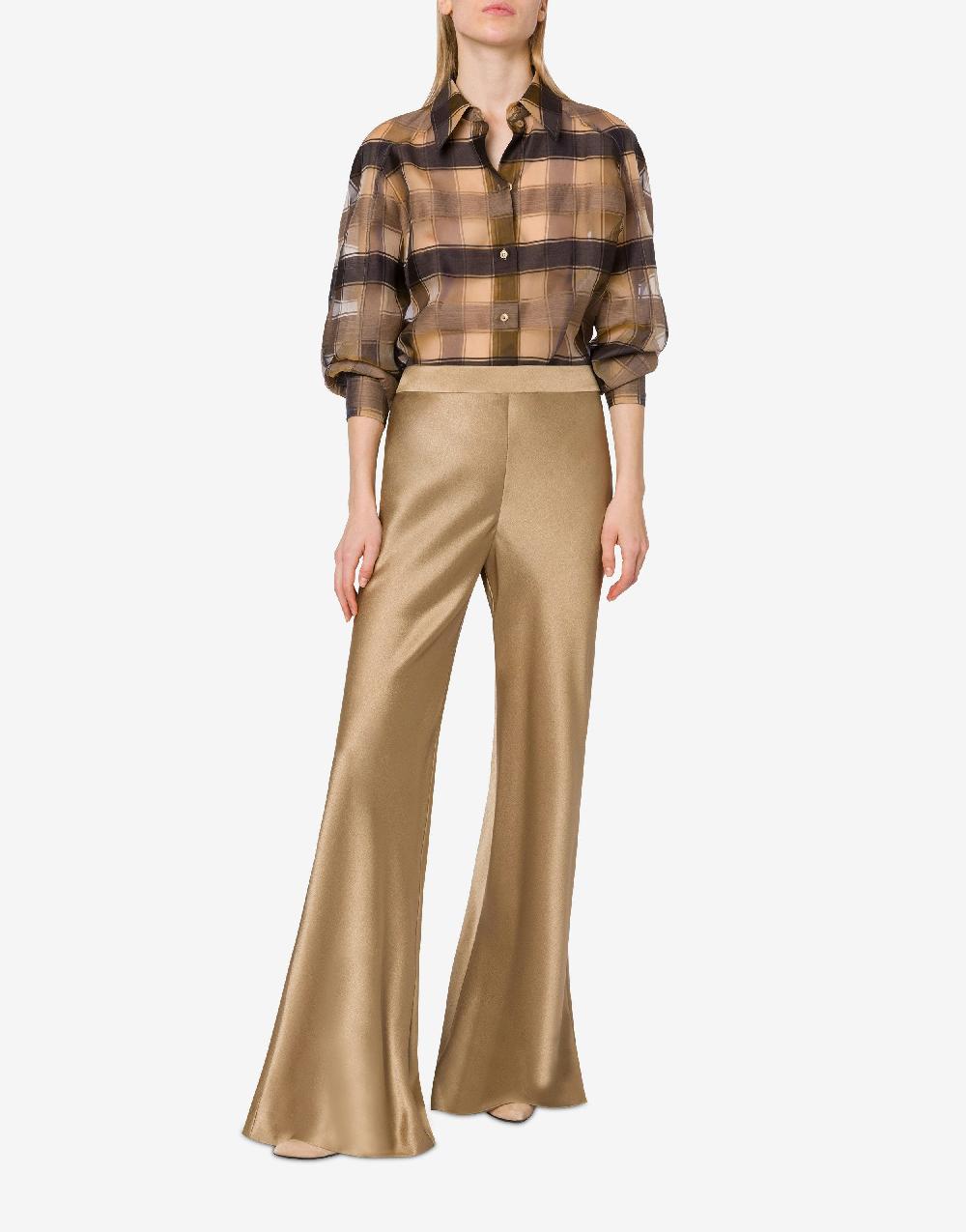 Alberta Ferretti Pantalone flare in raso Negozi Online