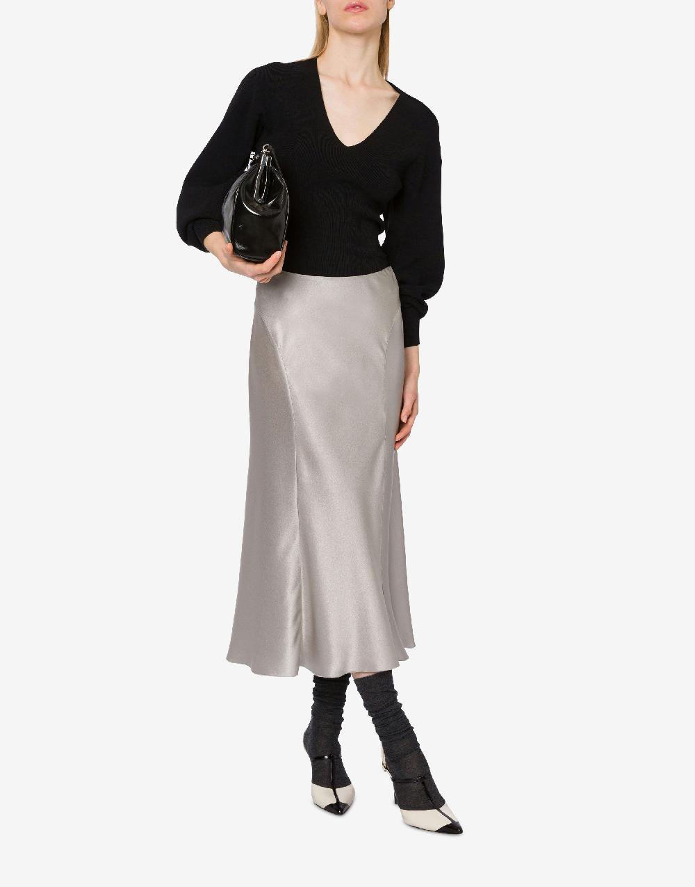 Alberta Ferretti Gonna longuette in raso Consegna Veloce