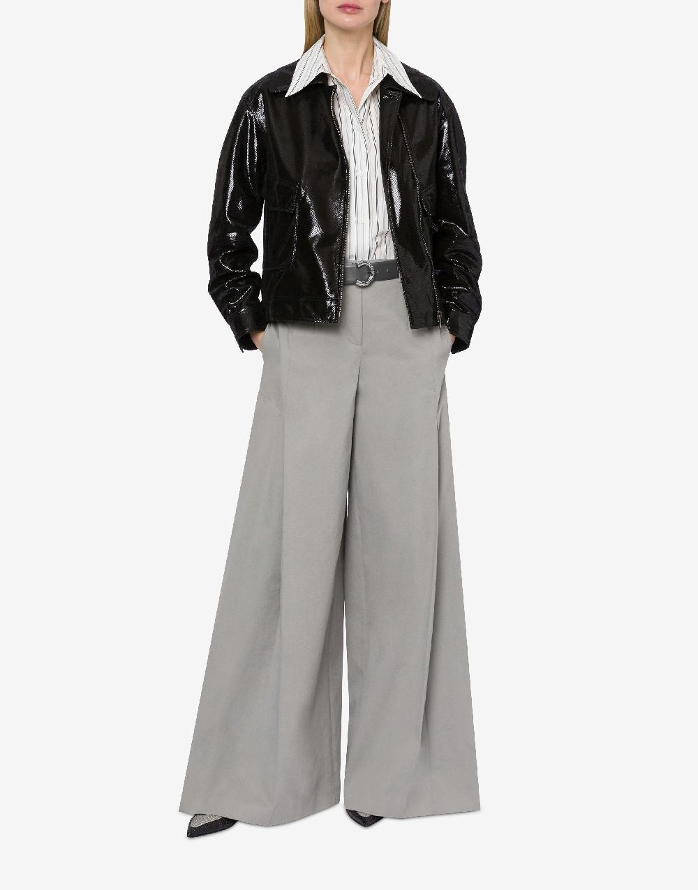 Alberta Ferretti Giacca biker in suede stampa Snake Prezzo Ridotto