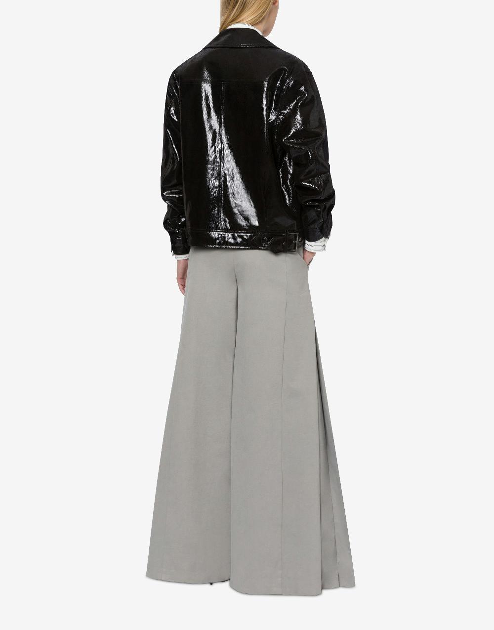 Alberta Ferretti Giacca biker in suede stampa Snake Prezzo Ridotto