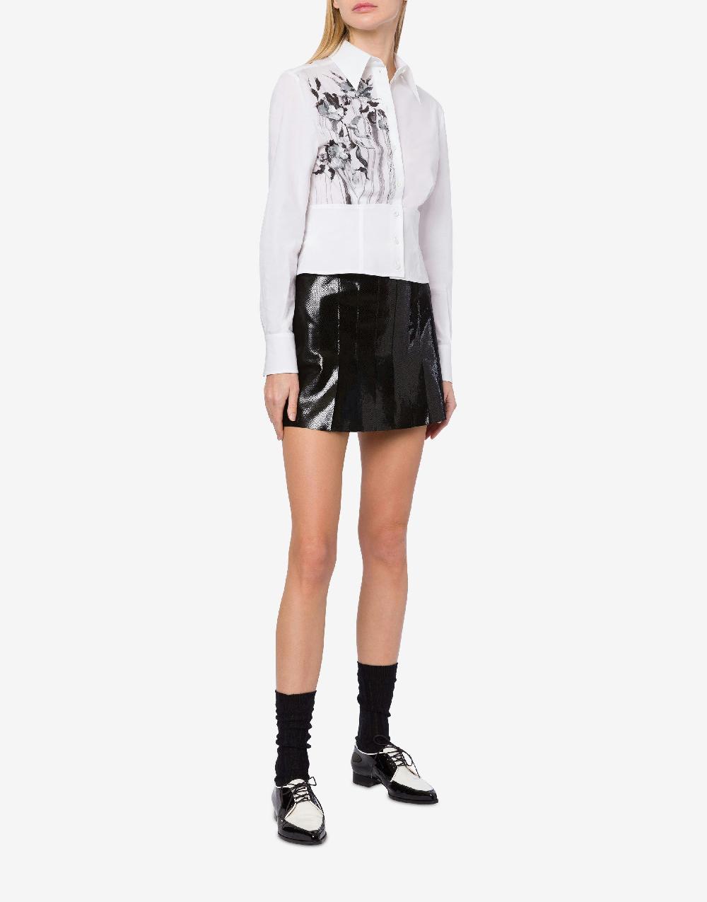 Alberta Ferretti Minigonna in suede con stampa Snake Sottocosto