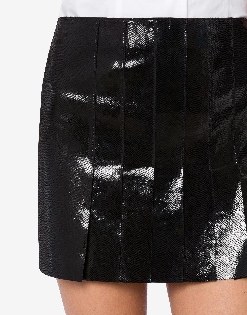 Alberta Ferretti Minigonna in suede con stampa Snake Sottocosto