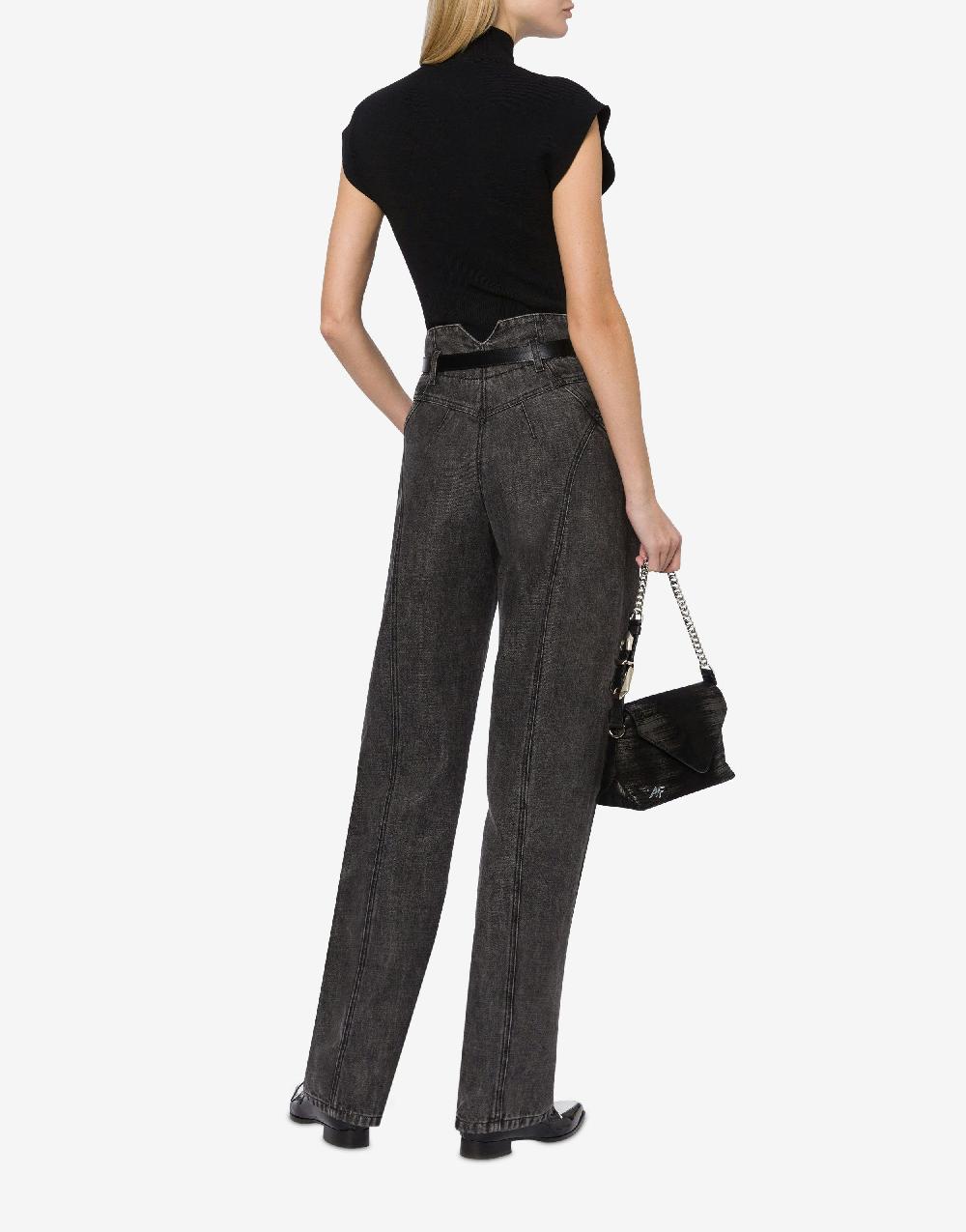 Alberta Ferretti Top a collo alto in maglia stretch Sconto