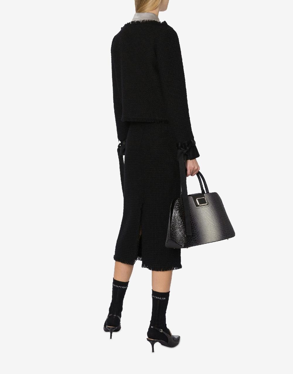 Alberta Ferretti Giacca in stuoia di lana Saldi