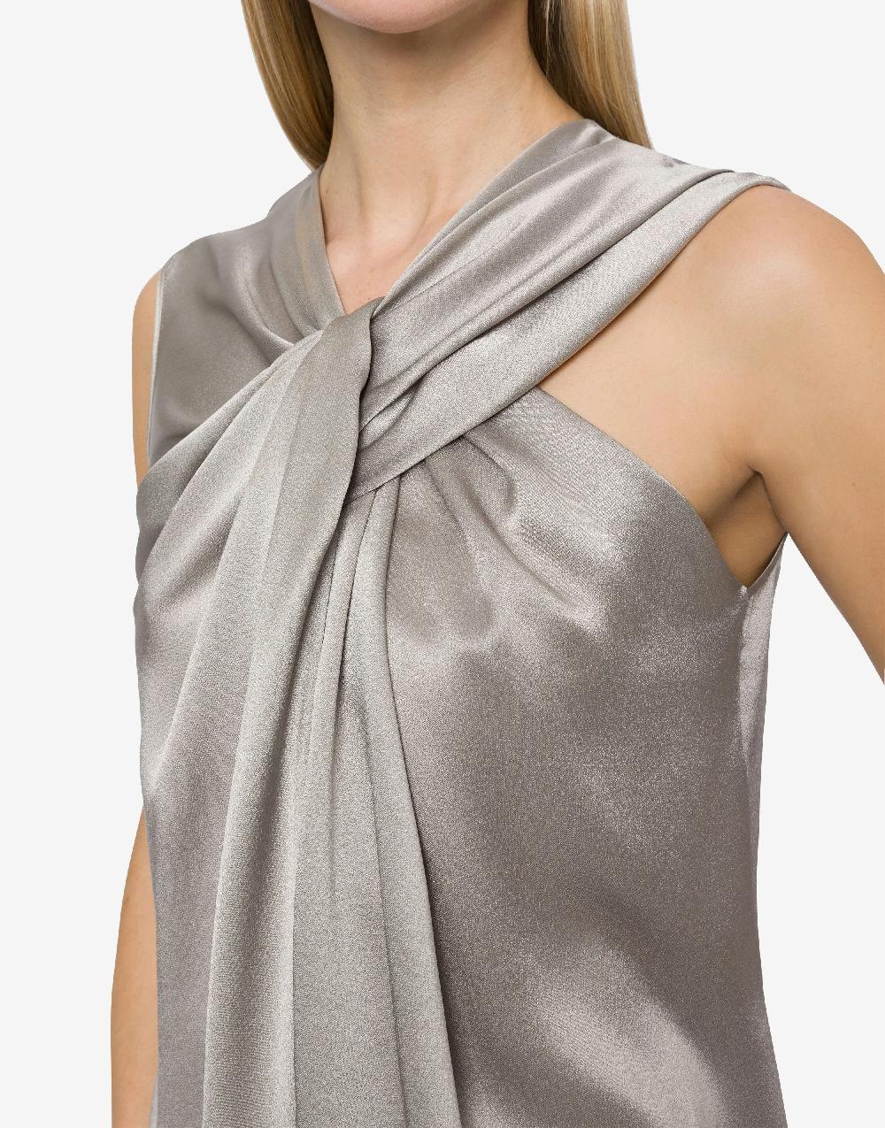 Alberta Ferretti Top senza maniche in raso Saldi Di Fabbrica