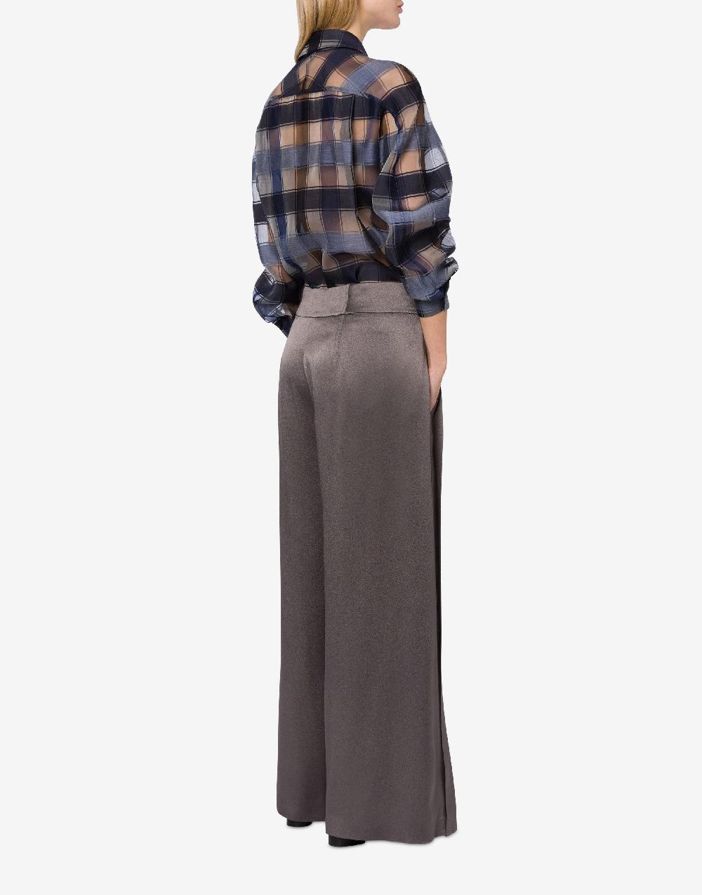 Alberta Ferretti Pantalone in raso con pieghe Negozio