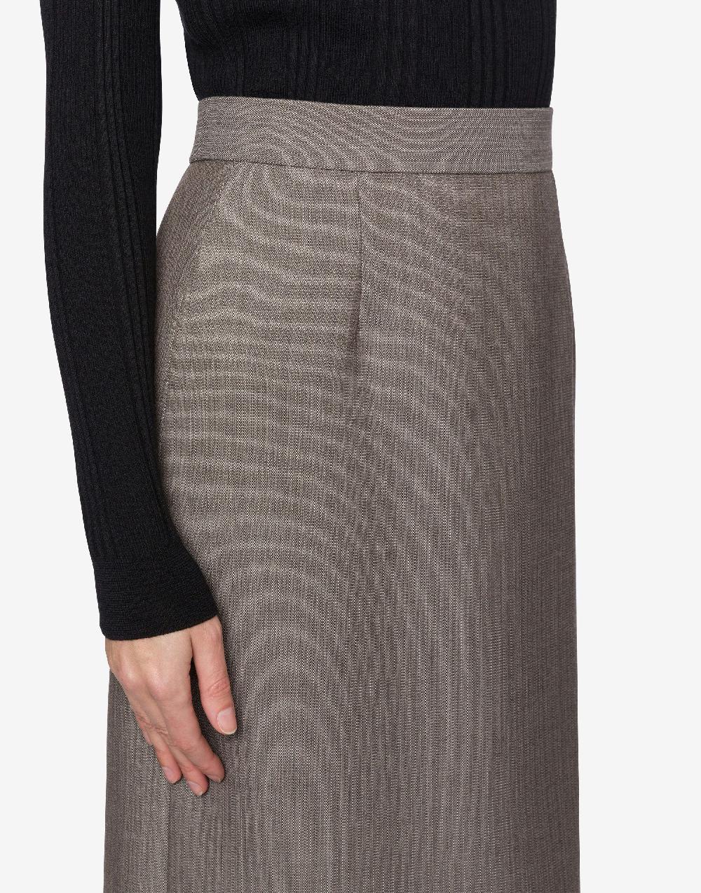 Alberta Ferretti Gonna lunga in tweed di lana Nuova