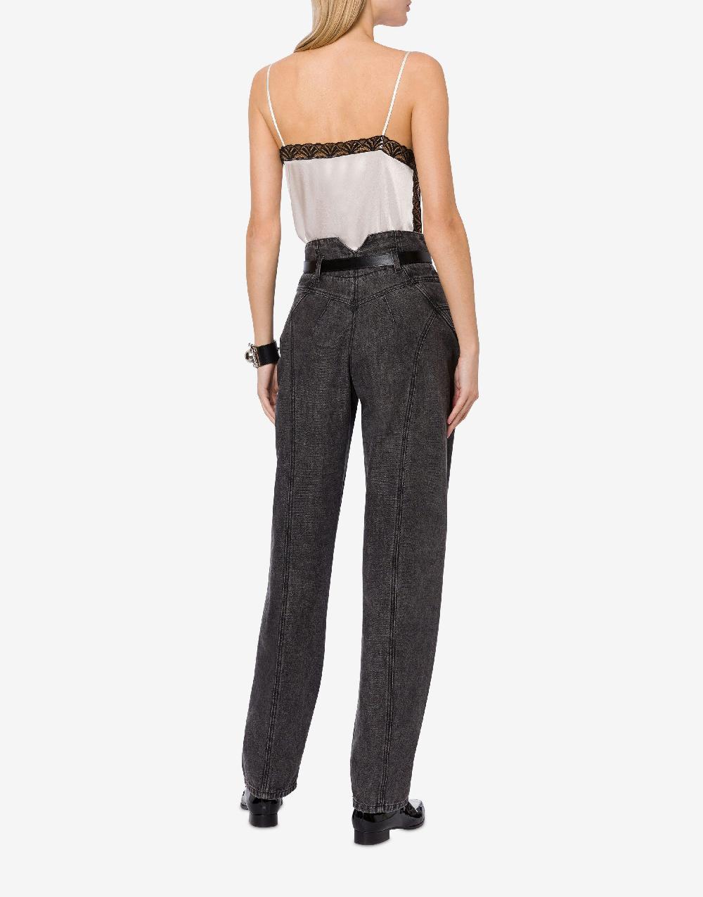 Alberta Ferretti Top in raso con pizzo Italia