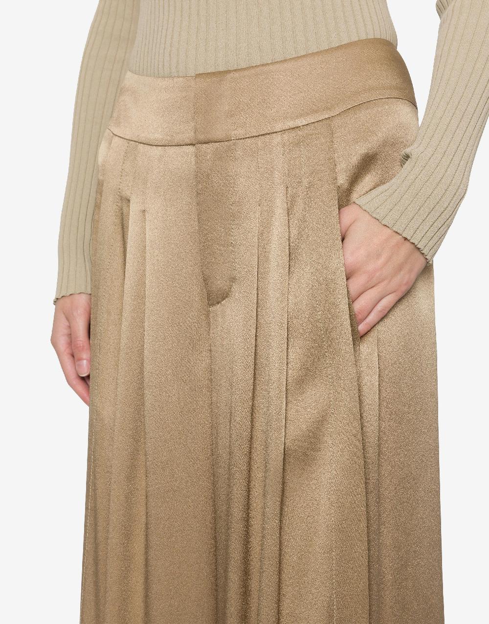Alberta Ferretti Pantalone in raso con pieghe Qualità Garantita