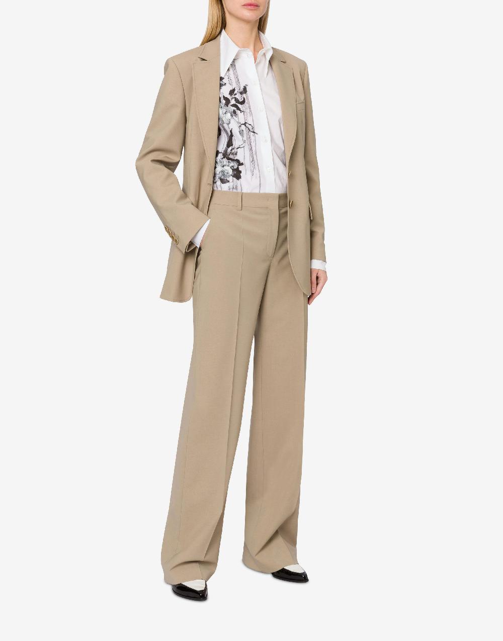 Alberta Ferretti Pantalone in tela di lana stretch Promozione Limitata