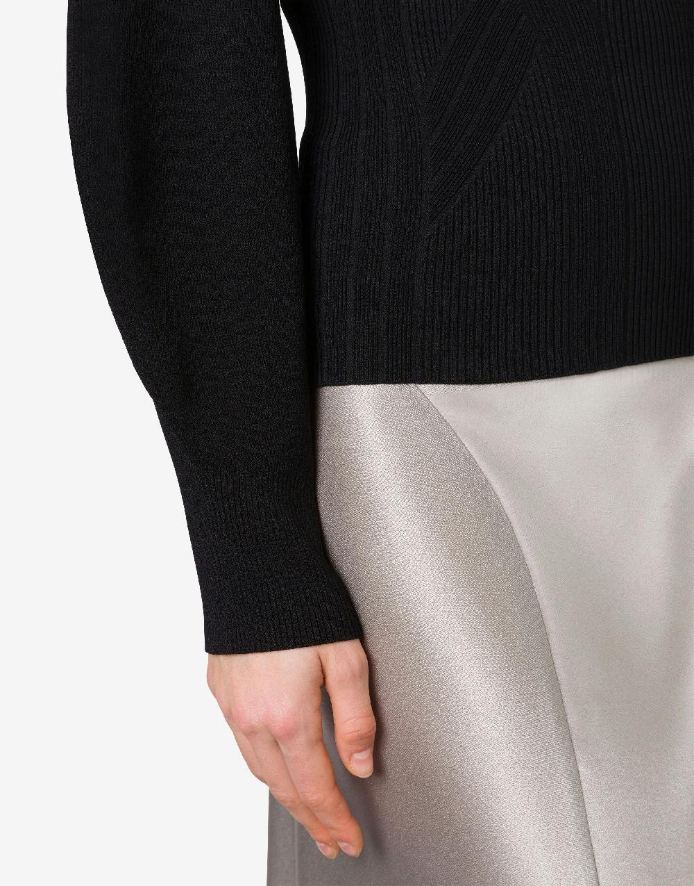 Alberta Ferretti Maglia stretch con maniche voluminose Shopping Online