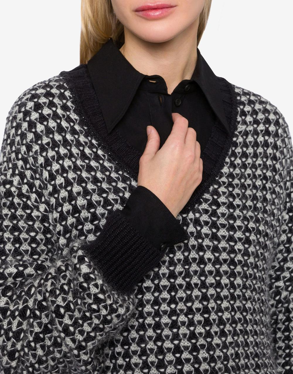 Alberta Ferretti Maglione oversize in misto mohair Sottocosto
