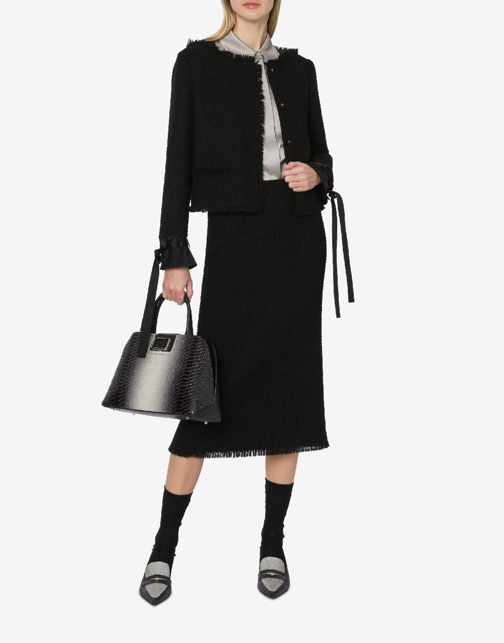 Alberta Ferretti Gonna longuette in stuoia di lana Convenienza