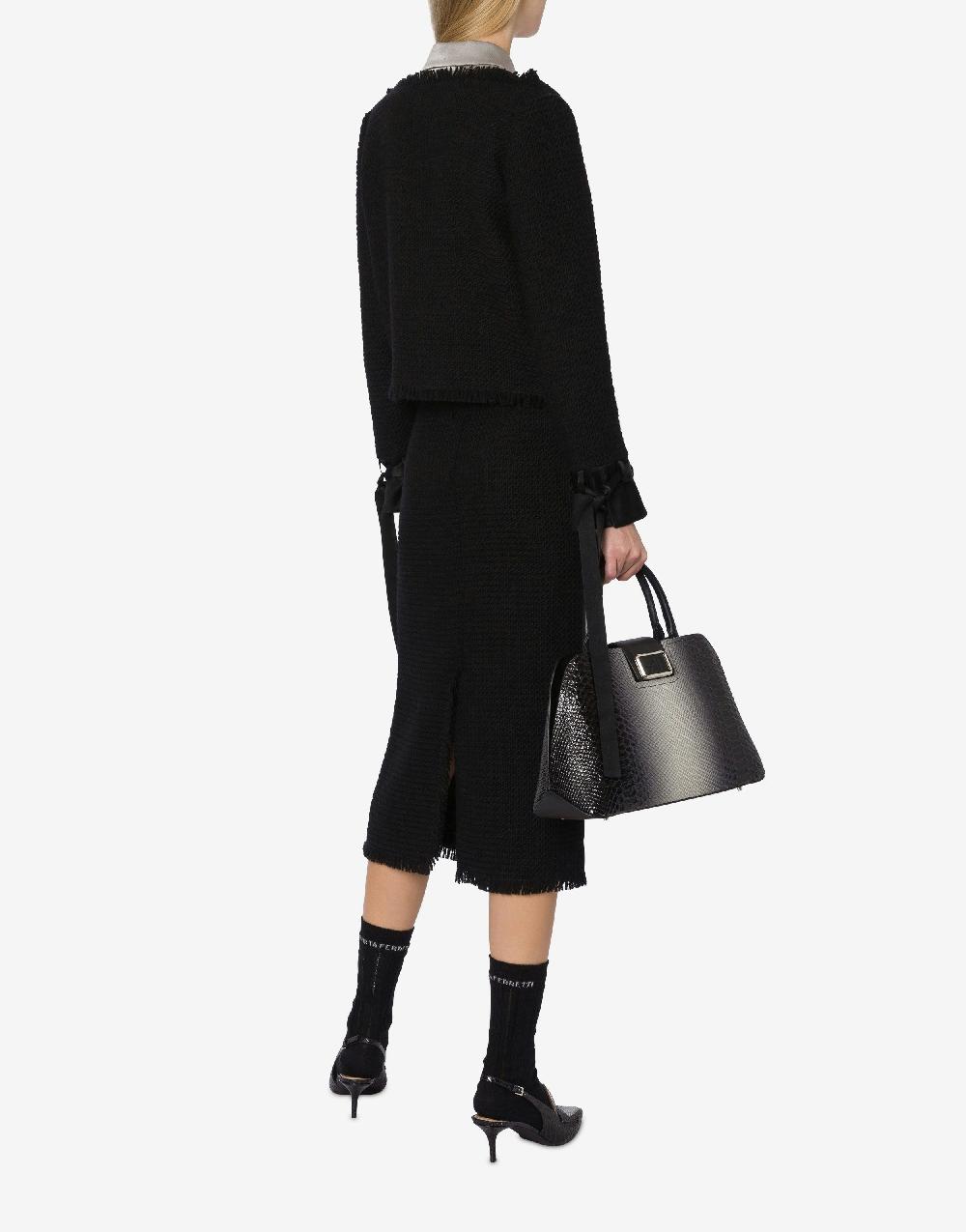 Alberta Ferretti Gonna longuette in stuoia di lana Convenienza