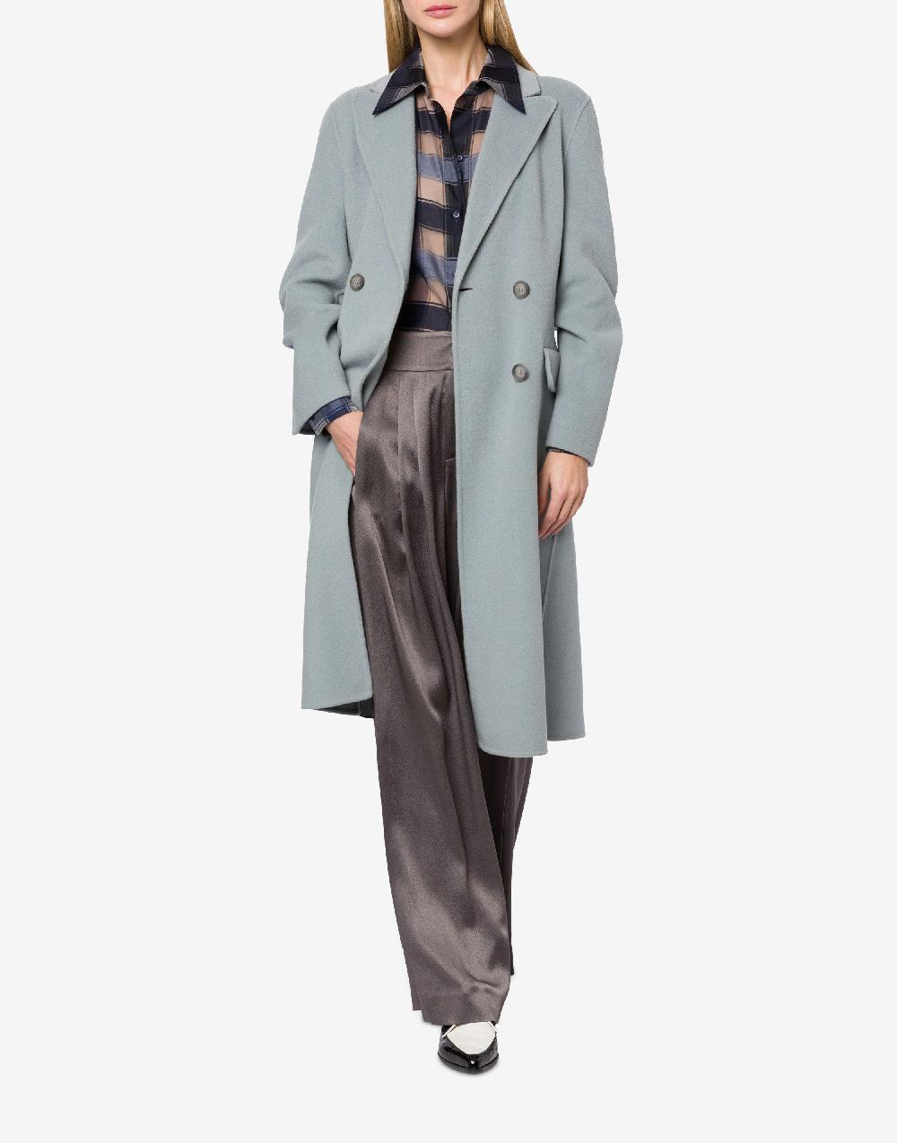 Alberta Ferretti Cappotto doppiopetto in panno double Italia