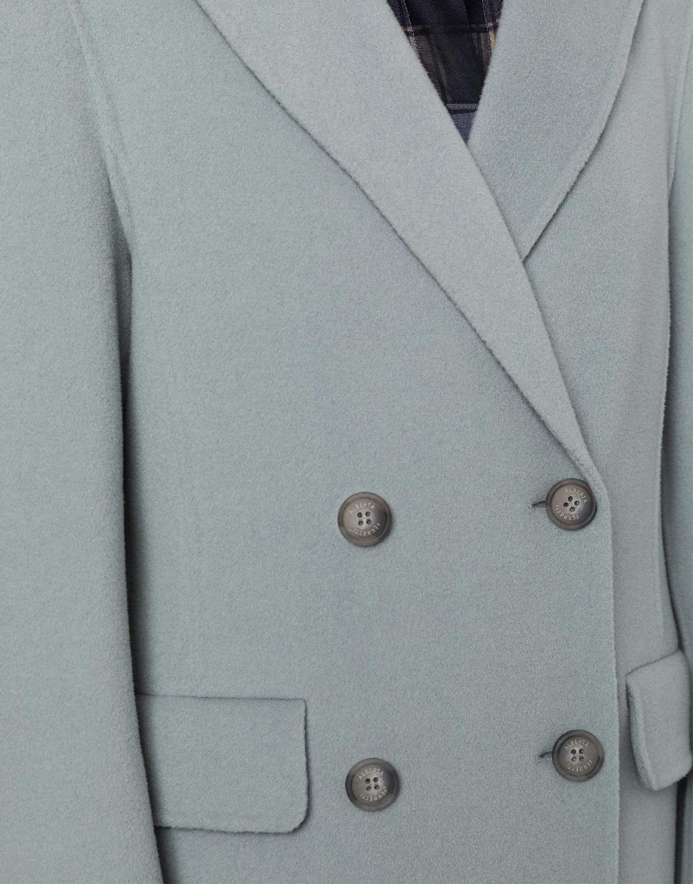 Alberta Ferretti Cappotto doppiopetto in panno double Italia