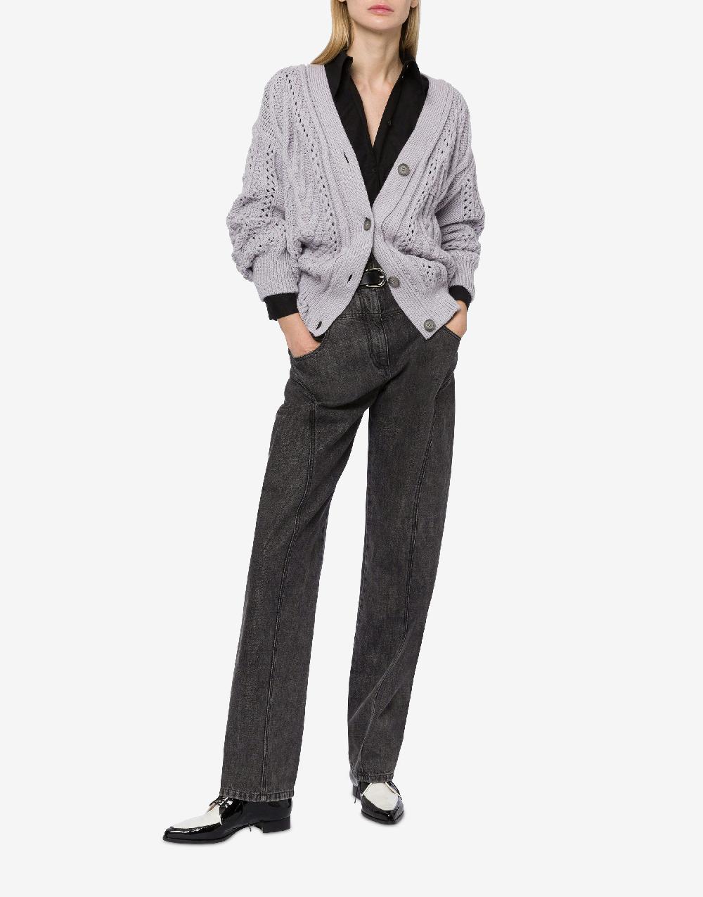 Alberta Ferretti Cardigan oversize in lana Offerta