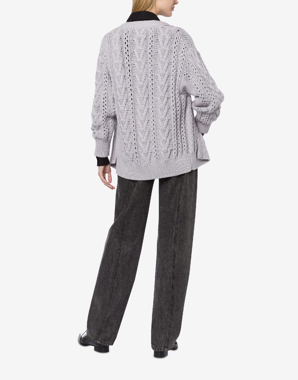 Alberta Ferretti Cardigan oversize in lana Offerta