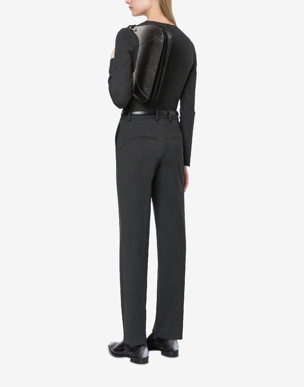 Alberta Ferretti Pantalone in twill di lana stretch In Vendita