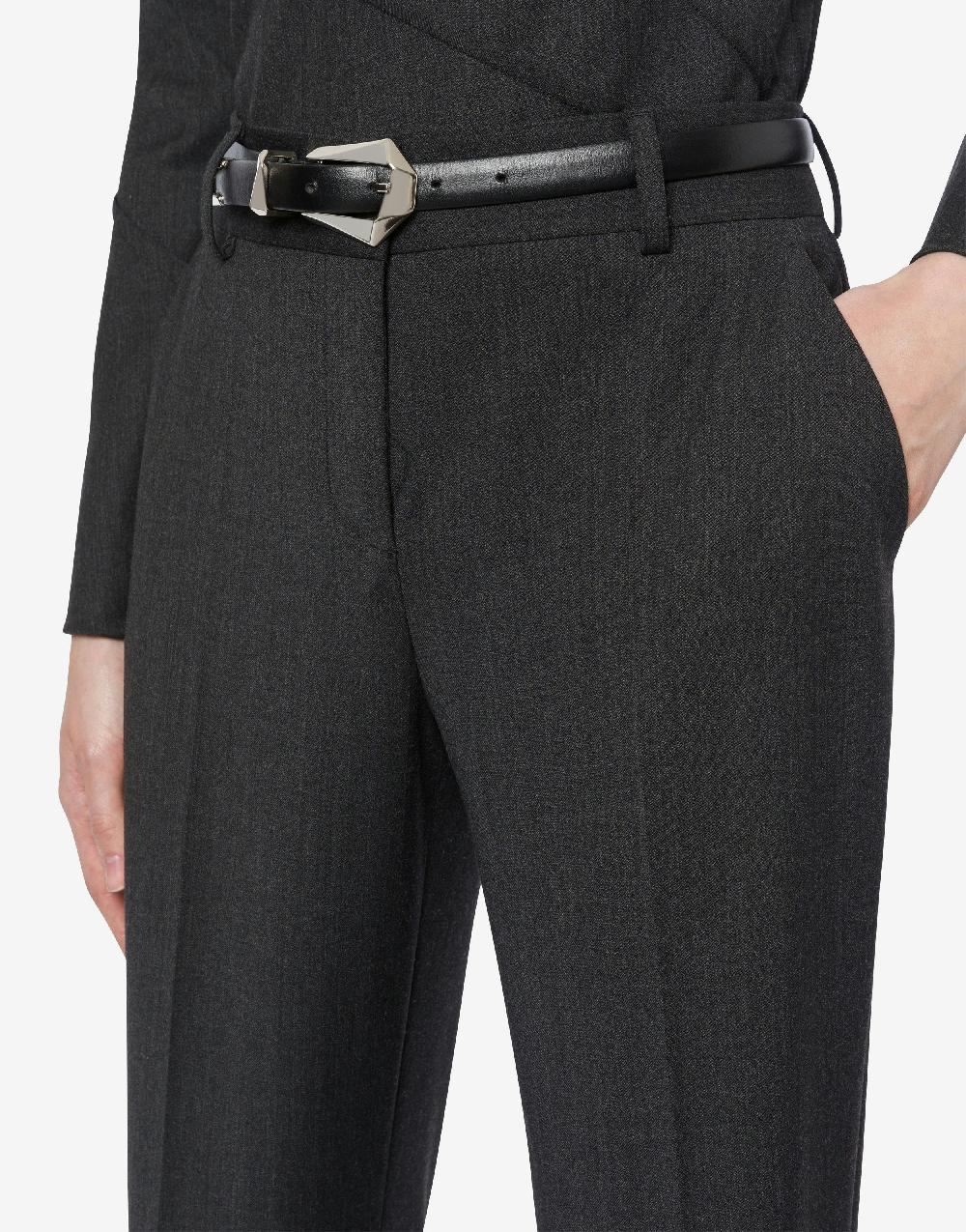 Alberta Ferretti Pantalone in twill di lana stretch In Vendita